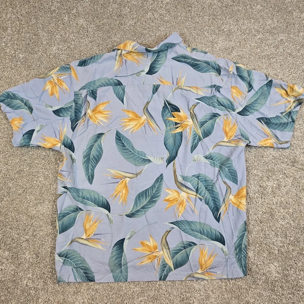 Vintage Tommy Bahama Relax Shirt Mens 3XL 100% Silk Hawaiian Beach Floral Button